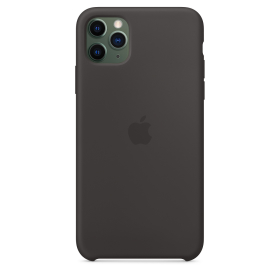 Apple Silikon Case (iPhone 11 Pro Max) schwarz