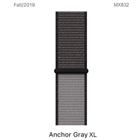 Apple Sport Loop 42/44/45 mm Anchor Gray XL (Spring/2021) / Eisengrau XL - Applewatch Armband (MX832ZM/A)