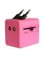 Reisestecker USB universal LADYcube in Pink