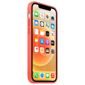 Apple Silikon Case mit MagSafe (iPhone 12 Pro Max) Zitruspink (MHL93ZM/A)