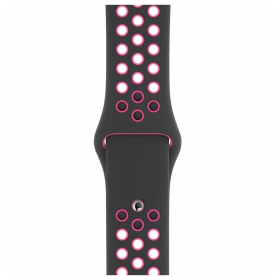 Apple Nike Sport Band 38/40/41 mm Black / Pink Blast (Fall/2019) - Apple Watch Armband (MWU72ZM/A)