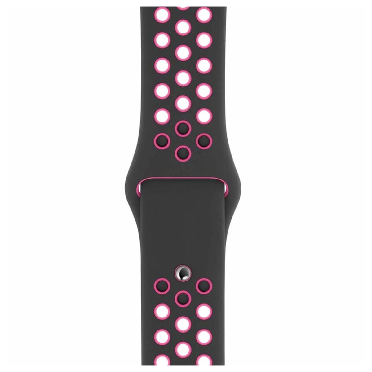 Apple Nike Sport Band 42/44/45/49 mm Black / Pink Blast (Fall/2019) - Apple Watch Armband (MWUC2ZM/A)